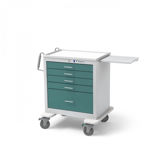 5-Drawer Short Anesthesia Cart.